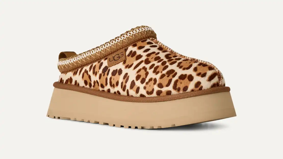 Papuci tip UGG cu platformă - Leopard